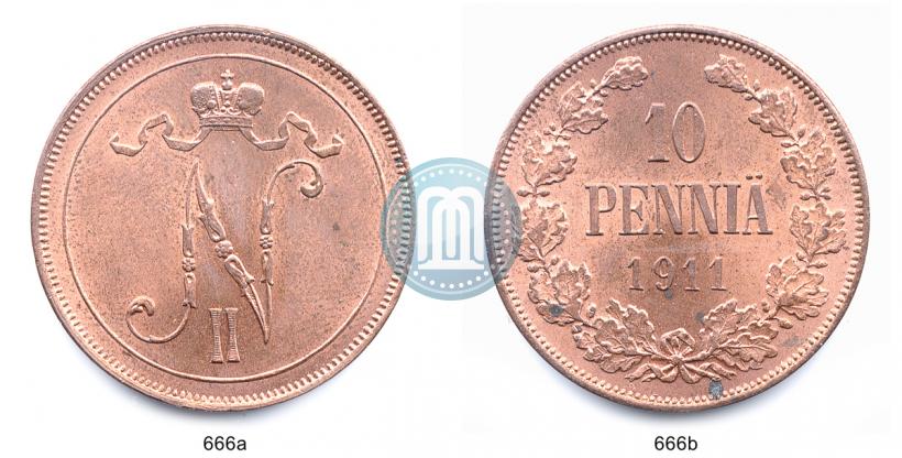 Picture 10 pennia 1911 year  