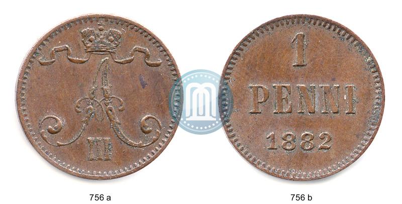 Фото 1 пенни 1882 года  