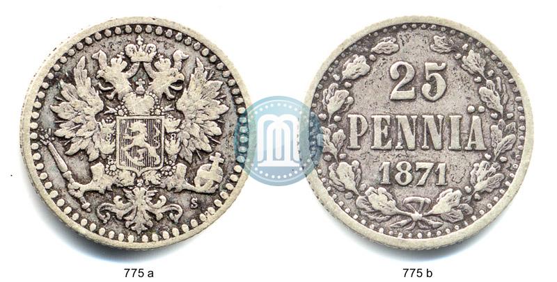 Фото 25 пенни 1871 года S 