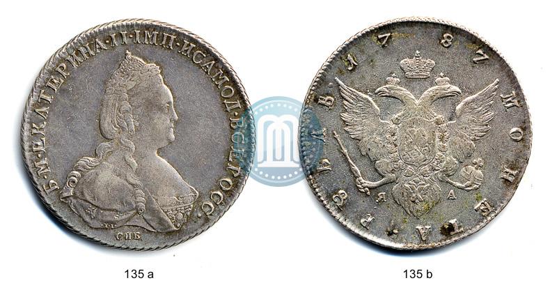 Фото 1 рубль 1787 года СПБ-ЯА 