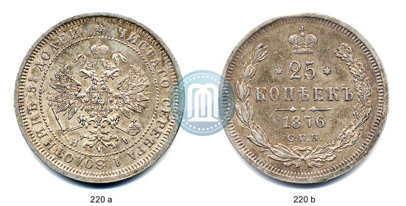 Picture 25 kopecks 1876 year СПБ-НІ 