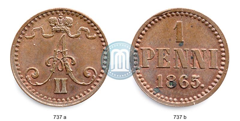 Picture 1 penni 1865 year  