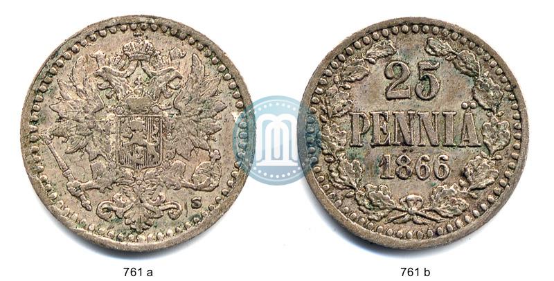 Picture 25 pennia 1866 year S 