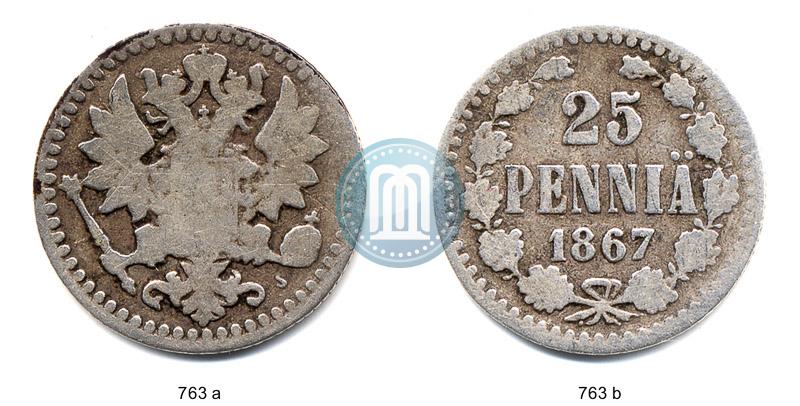 Фото 25 пенни 1867 года S 