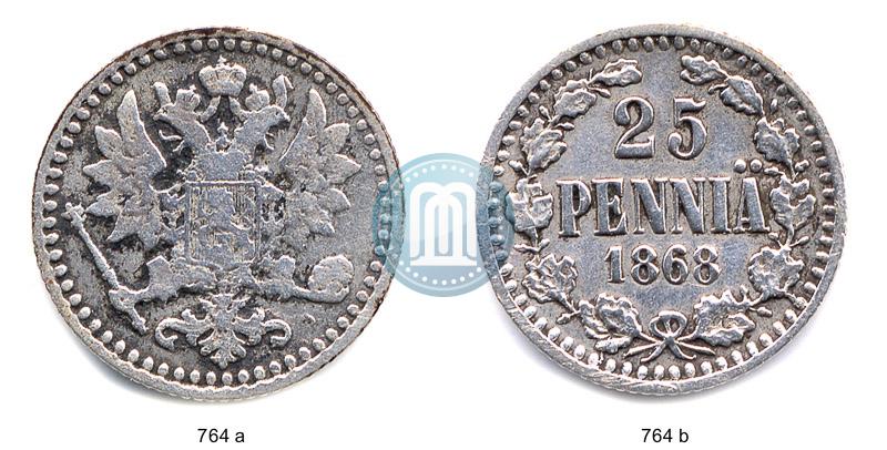 Picture 25 pennia 1868 year S 