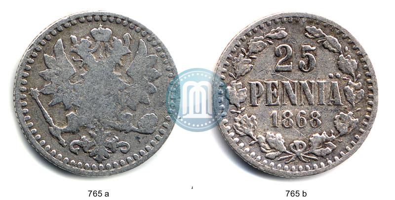 Picture 25 pennia 1868 year S 