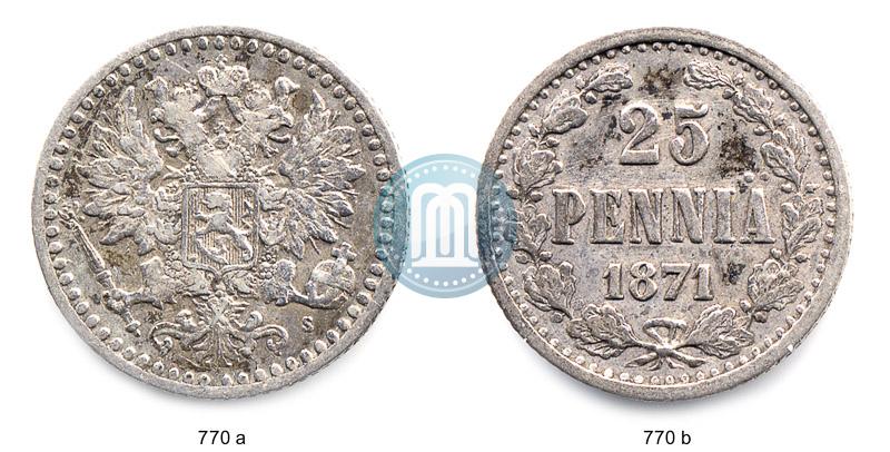 Picture 25 pennia 1871 year S 