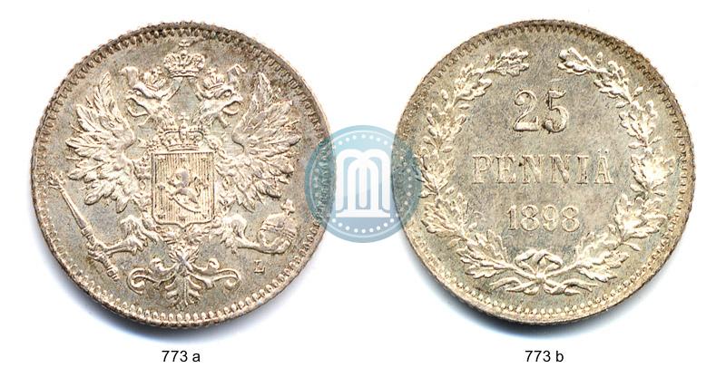 Picture 25 pennia 1898 year L 