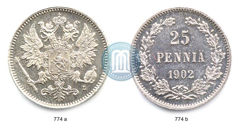 Picture 25 pennia 1902 year L 