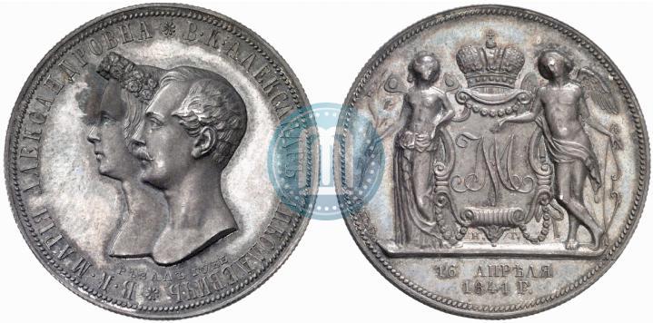 Picture 1 rouble 1841 year СПБ-НГ "In the memory of the wedding of the crown prince"
