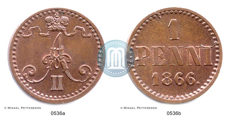 Picture 1 penni 1866 year  