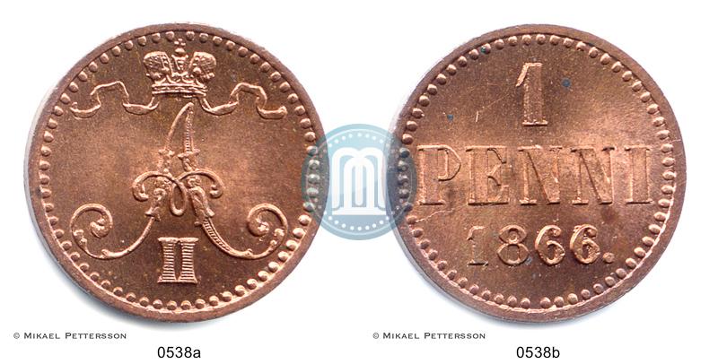 Picture 1 penni 1866 year  