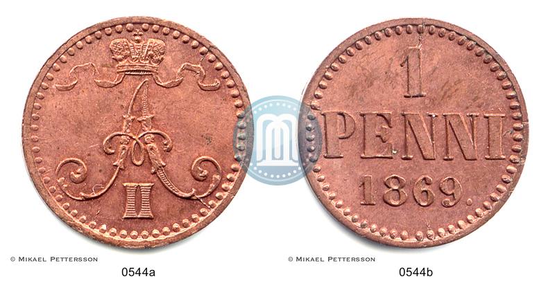 Picture 1 penni 1869 year  