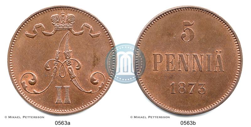 Фото 5 пенни 1873 года  