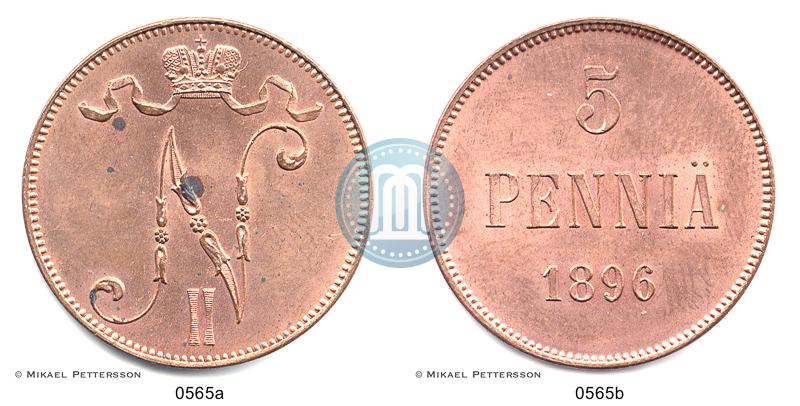 Фото 5 пенни 1896 года  