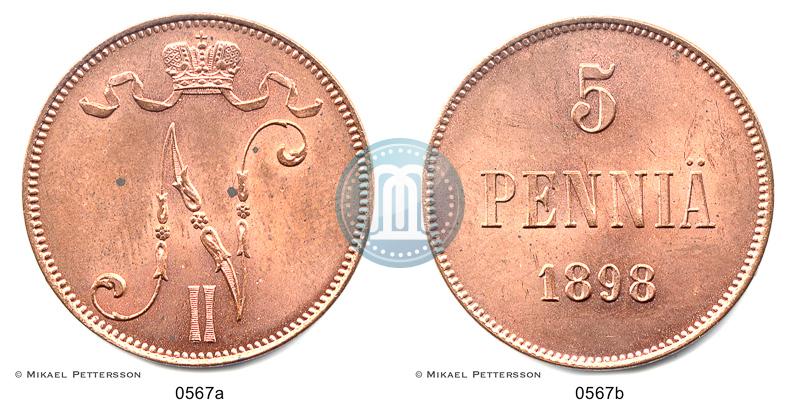 Фото 5 пенни 1898 года  