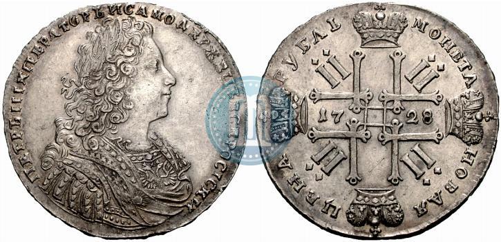 Фото 1 рубль 1728 года  "Тип 1728"