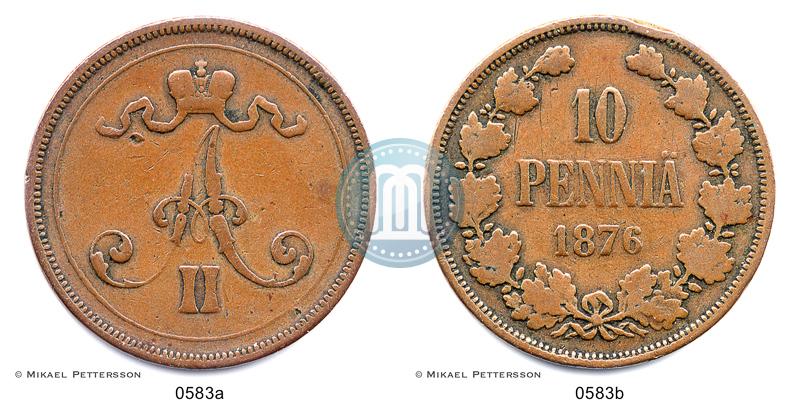 Picture 10 pennia 1876 year  