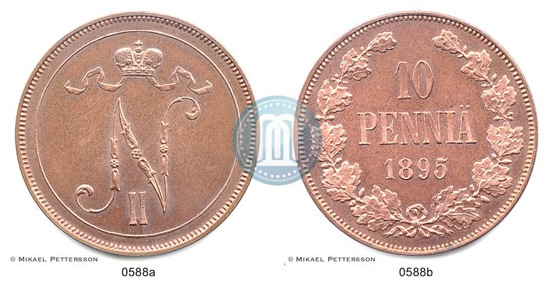 Picture 10 pennia 1895 year  