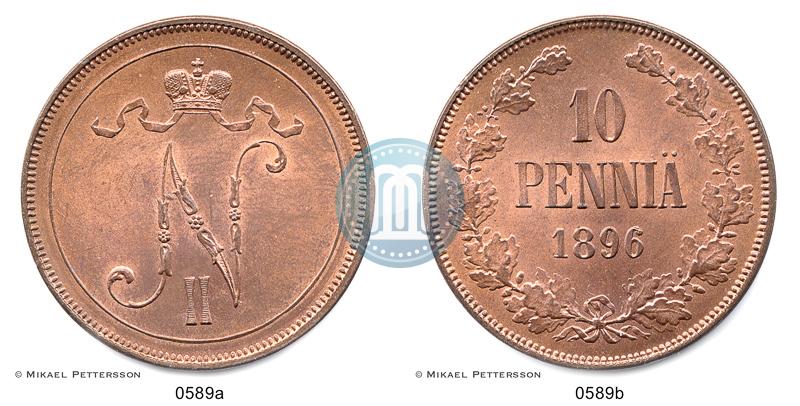 Picture 10 pennia 1896 year  