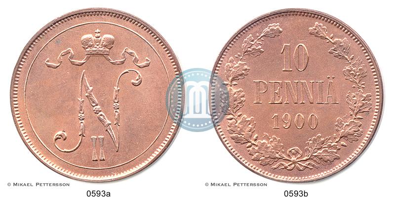 Picture 10 pennia 1900 year  