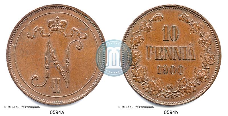 Фото 10 пенни 1900 года  