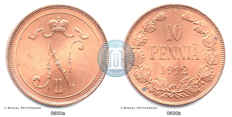 Picture 10 pennia 1912 year  
