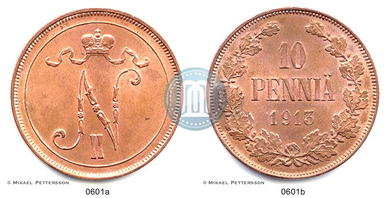 Picture 10 pennia 1913 year  