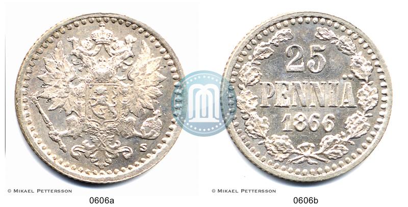 Picture 25 pennia 1866 year S 