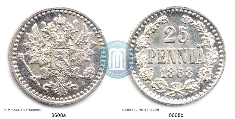 Picture 25 pennia 1868 year S 
