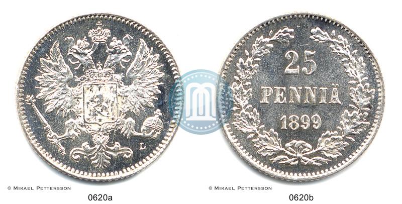 Picture 25 pennia 1899 year L 