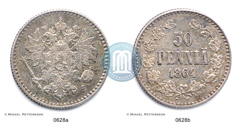 Picture 50 pennia 1864 year S 