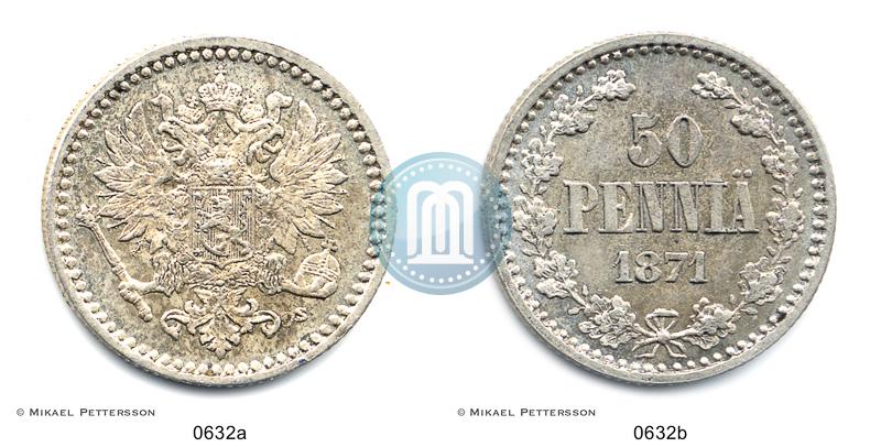 Picture 50 pennia 1871 year S 