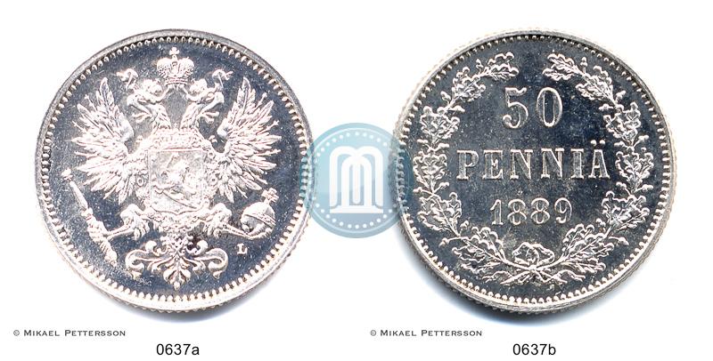 Фото 50 пенни 1889 года L 