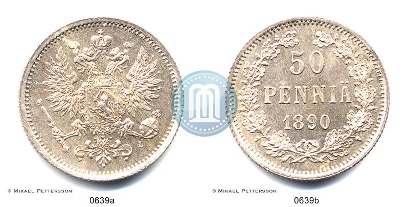 Фото 50 пенни 1890 года L 