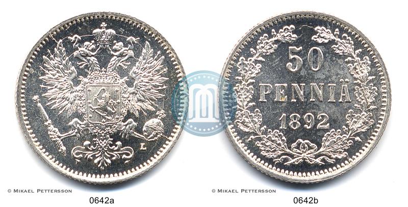 Picture 50 pennia 1892 year L 