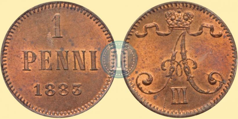 Фото 1 пенни 1883 года  