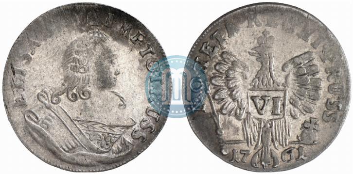 Picture 6 groszy 1761 year  