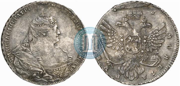 Picture 1 rouble 1738 year  "Moscow type"