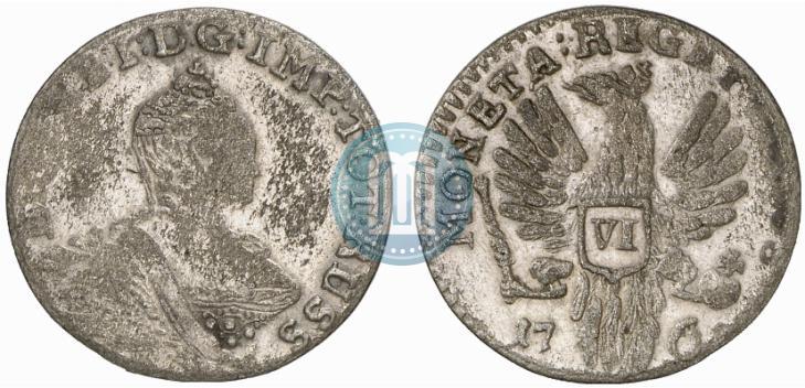 Picture 6 groszy 1761 year  
