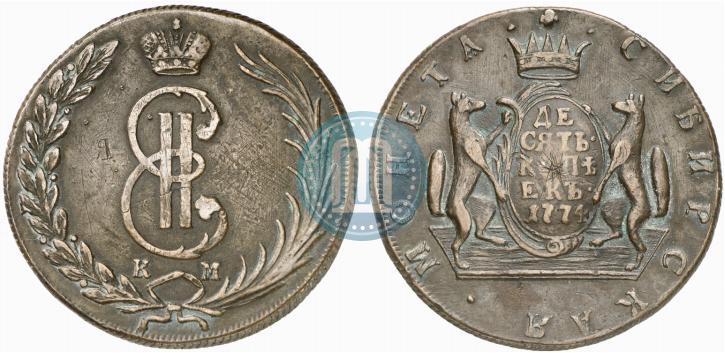 Picture 10 kopecks 1774 year КМ 