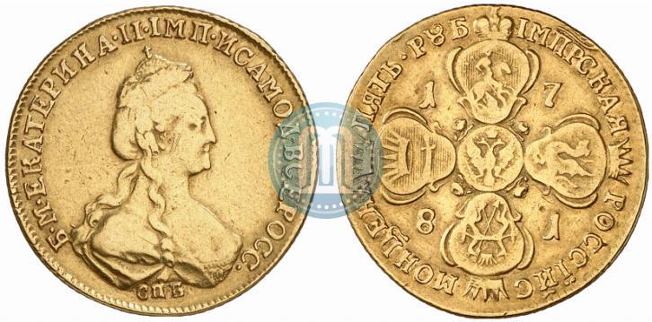 Picture 5 roubles 1781 year СПБ 