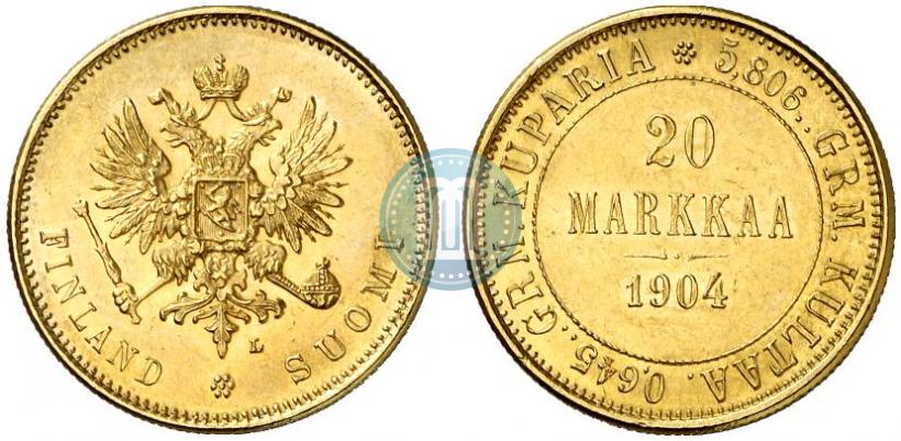 Picture 20 markkaa 1904 year L 