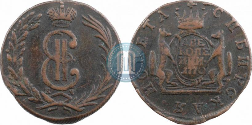 Фото 2 копейки 1770 года КМ 