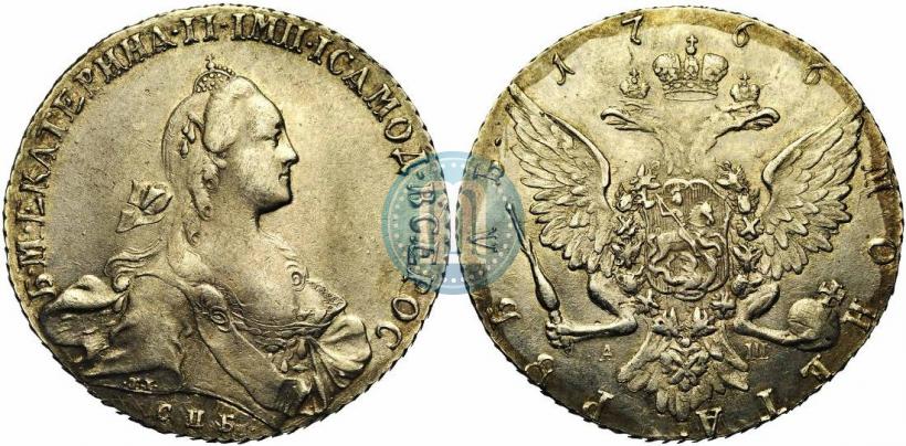 Picture 1 rouble 1766 year СПБ-АШ 