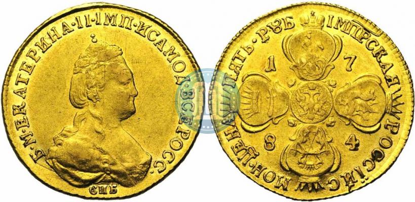 Picture 5 roubles 1784 year СПБ 