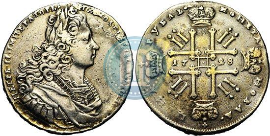 Picture 1 rouble 1728 year  "Type of 1727"
