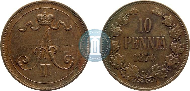 Picture 10 pennia 1876 year  