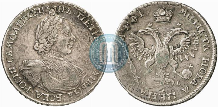 Picture 1 rouble 1719 year OK-IL-L "Portrait in armour"