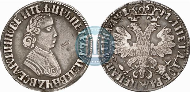 Фото Полтина 1705 года  "Портрет работы Ф. Алексеева"